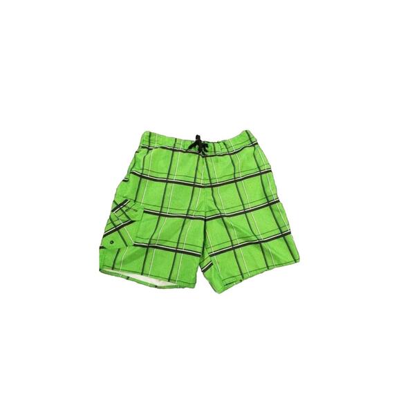 Laguna Swim Trunks Mens Medium Green Mesh Lining Polyester Pocket Shorts - Picture 3 of 7